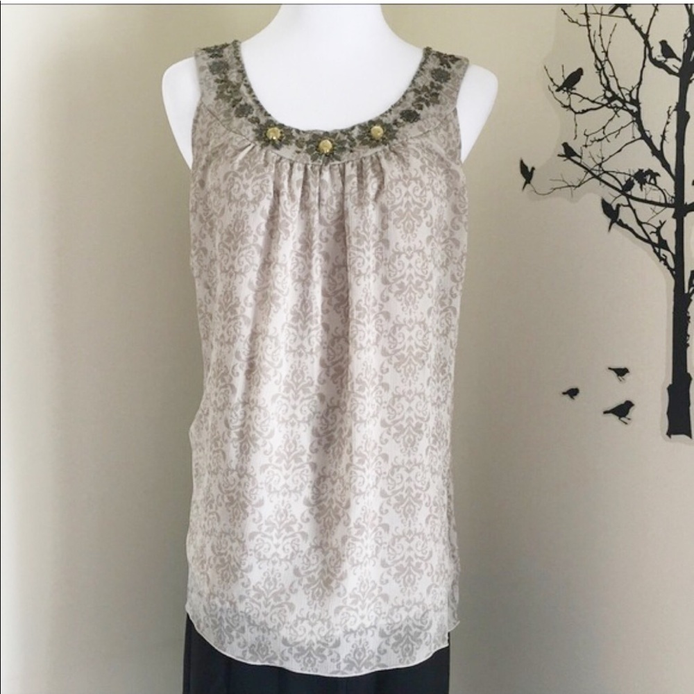 Cynthia Rowley - Flower Top With Embroidery - M